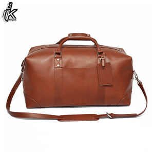 Nouveauté Sac de sport à bandoulière en cuir unisexe avec sangle Grande capacité Bagages de voyage Fermeture à glissière tendance - Product Image 5