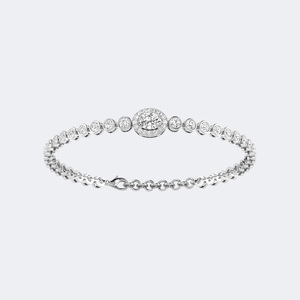 3.00 CTW Oval and Round Shape Diamond Tennis <b>Bracelet</b> in a Classic Continuous-Link Fine Jewelry Setting - Product Image 5