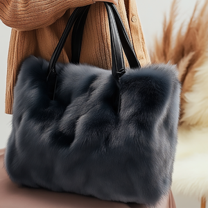 Borsa da donna personalizzata moda invernale in <span class=keywords><strong>pelliccia</strong></span> sintetica soffice borsa in peluche Hobo a spalla pelosa borsa Tote in <span class=keywords><strong>pelliccia</strong></span> - Product Image 5