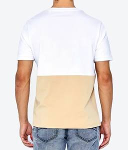 Fabricante personalizado de alta calidad, Camiseta cómoda de tela para hombre, ropa de calle de talla grande, dos tonos de Color, cuello redondo, manga corta - Product Image 5