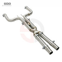 Tuyau d'échappement intermédiaire poli SDO Performance SS304 X-Pipe pour Maserati Levante / Quattroporte GTS 3.8T 2017-2026