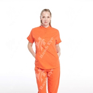 ชุดเครื่องแบบพยาบาลสำหรับโรงพยาบาลชุดผ่าตัดผ้านิ่มซักได้ป้องกันริ้วรอยชุดสครับจ็อกเกอร์สำหรับผู้หญิง - Product Image 3