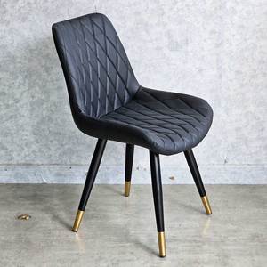 Aster <b>Dining</b> <b>Chair</b> with Metal Legs and PU Leather Upholstered Seat GCF041 Featuring Light Backrest for Home Use - Product Image 4