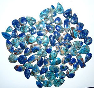 พลอย Azurite ธรรมชาติอัญมณีทรงหลวมอัญมณีทรงหลวมแบบธรรมชาติสำหรับการทำเครื่องประดับ - Product Image 4