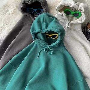 OEM Custom Printing <b>Velvet</b> Thick Sweatshirt Casual Solid Color Long Sleeve Loose Tops Pullover Winter <b>Hoodies</b> for Women - Product Image 6