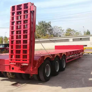 Remolque de Plataforma Baja Hidráulico Desmontable de Fábrica Directa con Tres Ejes, Semirremolque - Product Image 5