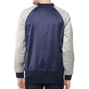 Hot Selling Spring Breathable Knitted Satin Varsity <b>Jacket</b> | Custom Baseball Bomber Embroidered <b>Patch</b> Logo Print Streetwear - Product Image 2
