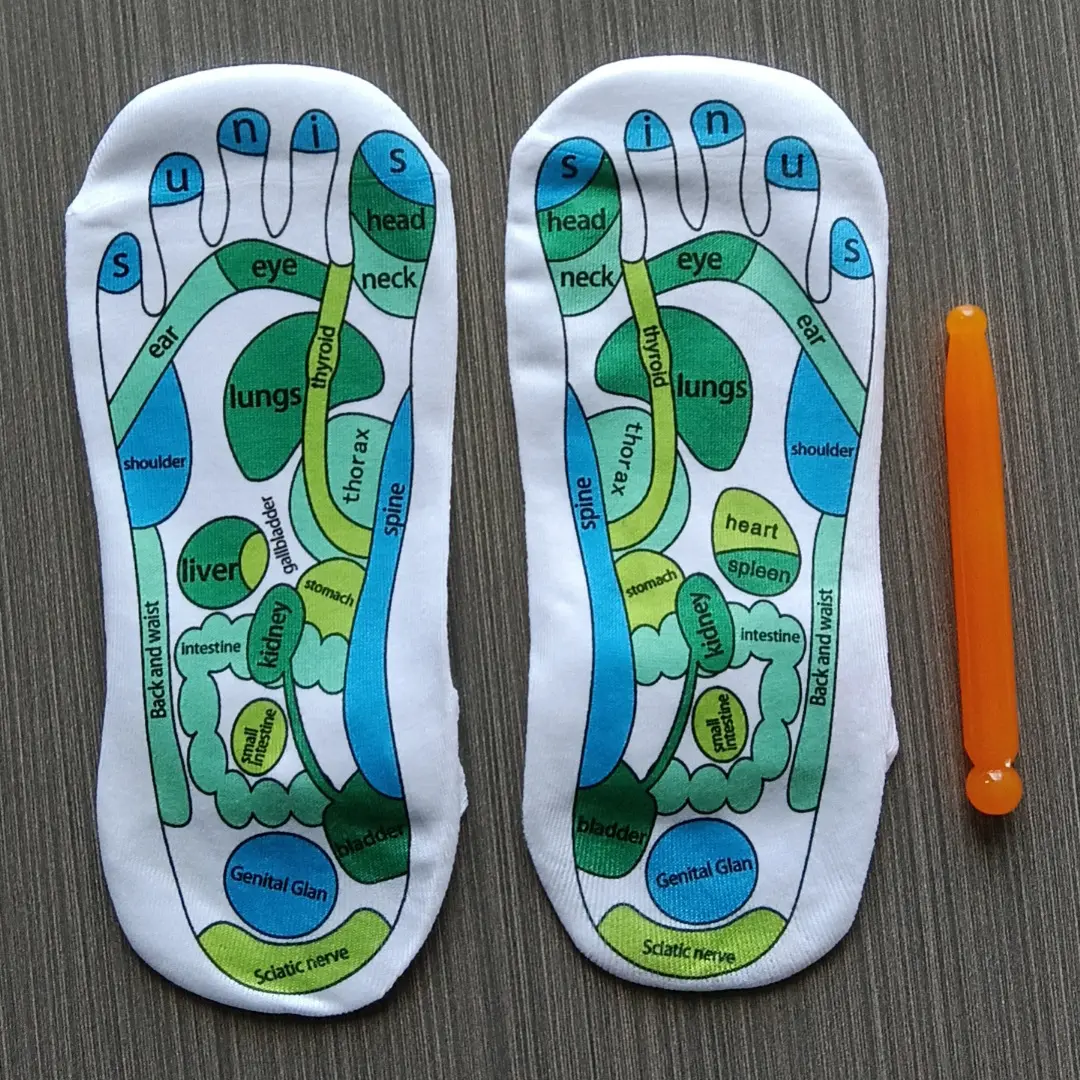 Toptan Unisex İngilizce akupunktur refleksoloji çorap ayak masaj çorap