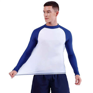 Rashguard de Jiu-Jitsu pour hommes de haute qualité, manches longues, fitness, maillots de bain, logo personnalisé, vente en gros, rashguard de BJJ imprimé uni - Product Image 1