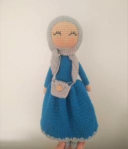 Poupée en peluche mignonne en tricot, amigurumi, crochet, jouet en peluche, cadeau islamique, coton PP, bébé musulman, garçons et filles - Product Image 3