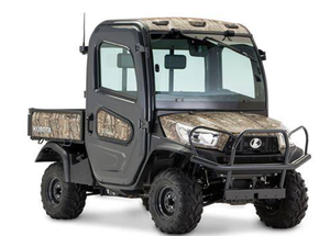 รถกระบะคูโบต้า 4x4 เครื่องยนต์ดีเซล พร้อมแร็คหลังคาโลหะ และกระบะท้ายสีส้ม - Product Image 4