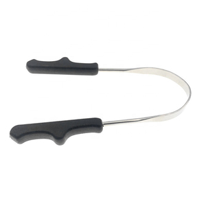 Vente en gros grattoir à langue réutilisable avec manche en plastique et nettoyeur de langue en métal - Product Image 2