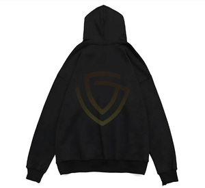 Sweat-shirts à capuche unisexes en tricot uni 100% polyester écologique, respirants, surdimensionnés, couleurs personnalisées, logo personnalisé - Product Image 2