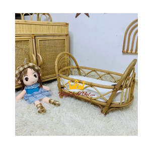 King Craft-muebles de mimbre para muñecas, juguetes para bebés, cochecito, silla, cunas, decoración del hogar, Vietnam - Product Image 4