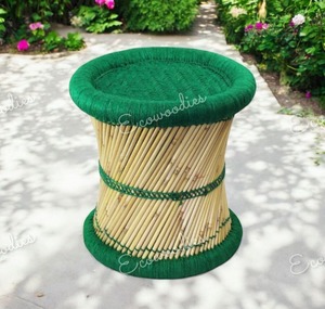 Nuevo estilo hecho a mano de bambú Sarkanda bastón indio mimbre Muddha reposapiés taburete otomano para sala de estar jardín incrustaciones de hueso consola - Product Image 3