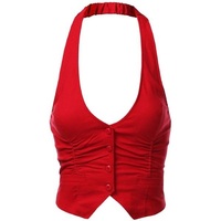 Uniforme de personnel féminin personnalisé gilet de garde du corps de serveur formel pour hôtel et restaurant tissu imperméable avec décoration de bouton