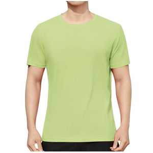 Chemises Hip Hop pour hommes en coton 100% tricoté, col en V, manches courtes, coupe régulière, motif décontracté, respirant, séchage rapide, léger pour l'été - Product Image 6