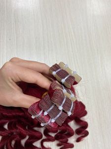 ผมต่อแบบชาวบราซิลแท้บริสุทธิ์100% ผมสีแดงไม่พันกันไม่หลุดร่วง100กรัมต่อแพ็ค - Product Image 5