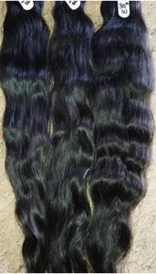 Paquetes de cabello Remy indio crudo de tamaño largo Estilo de onda natural Cabello humano de alta calidad de la India - Product Image 6