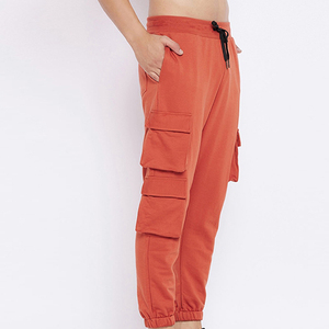 High Quality Custom Men's Full-Length Trousers Breathable <b>Elastic</b> Waist Casual <b>Lace</b> Decoration Mid-Waist Type Straight Pattern - Product Image 4