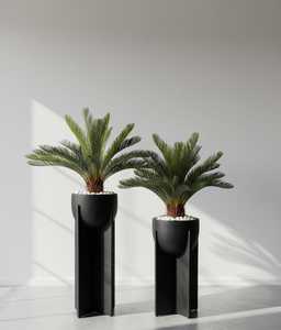 3.5 chân nhân tạo cycas revoluta thực vật | Faux Sago <span class=keywords><strong>Palm</strong></span> trong planter | thực tế trong nhà cây nhiệt đới trong nhà cây trang trí - Product Image 1