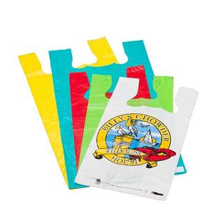 T-shirt pas cher sac en plastique supermarché sacs de transport en gros sacs à provisions en plastique - Product Image 6