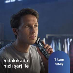 Afeitadora Eléctrica 3 en 1 con Cuchillas Dobles/Triple, Rotatoria, para Uso en Seco/Húmedo, Lámina de Repuesto Lavable, Impermeable IPX7, Cortapelos - Product Image 2