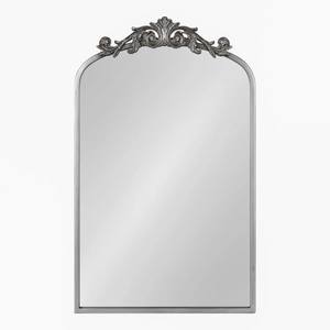 Laurel Plata Barroco or Kate and Laurel Arendahl Ornate Glam Oval Wall <b>Mirror</b> Kate and Laurel Arendahl Traditional Arch <b>Silver</b> - Product Image 2