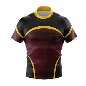 Kit de camiseta de rugby personalizado de alta calidad Nuevo Kit de camisetas de equipo de sublimación en diseño de conjunto de poliéster para equipos de rugby Servicio OEM - Product Image 1