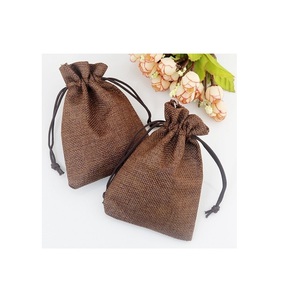 Heavy Eco-Friendly Jute Canvas Pouch <b>Bags</b> with Rope Knot High Quality Velvet Comfortable Sacks Set of 2 Custom Sizes Multi-Use - Product Image 1
