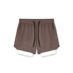 Pantalones cortos informales suaves con cordón para hombre con cintura elástica, ideales para un ajuste relajado y salidas informales - Product Image 1