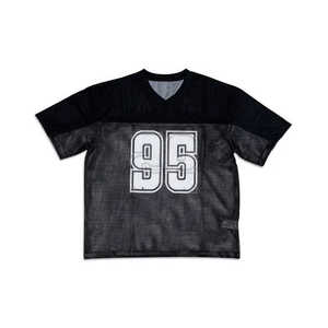 Maillot de football américain T-shirts Logo brodé sublimé Polyester personnalisé Boxy Mesh Streetwear Soccer Jersey Tops - Product Image 1