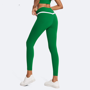 Por encargo cintura elástica Yoga Leggings mujeres de cintura alta mallas de entrenamiento al por mayor push up fitness yoga medias transpirables - Product Image 6