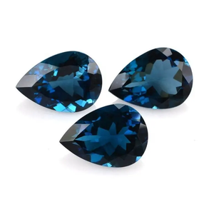 2023 Fábrica Venta caliente Natural 3x5mm a 8x12mm Londres azul Topacio pera facetado piedra preciosa curativa suelta piedra preciosa a las mejores tarifas - Product Image 5