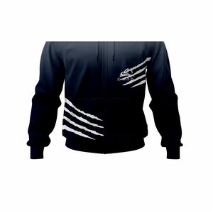 Sweat à capuche zippé sur mesure avec impression numérique et broderie, nouveau design, en polaire, streetwear d'hiver, col à capuche - Product Image 6