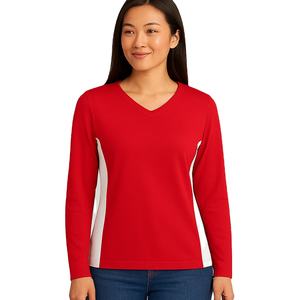 เสื้อกีฬาฟุตบอลแบบสั้นคอวีป้องกันรังสียูวีป้องกันการระเหิดแบคทีเรียพิมพ์หมายเลขชื่อทีมที่กำหนดเอง - Product Image 2