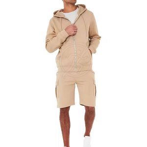 Sweat à capuche et short pour hommes à usage extérieur avec fermeture éclair et poche Style décontracté Sweat à capuche d'été pour hommes dans un design différent - Product Image 1
