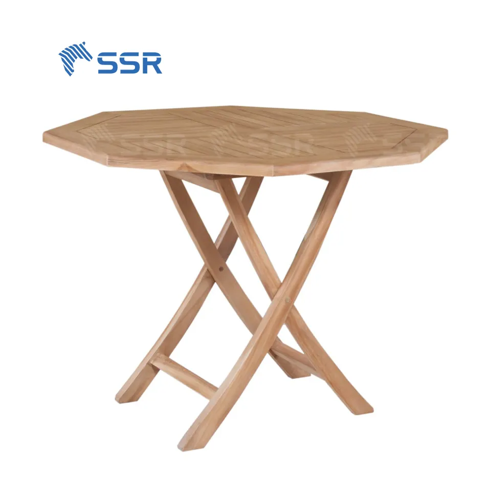 SSR VINA - Outdoor wooden tablet set - Acacia wood wooden Outdoor Chair Benches Exterior Furniture