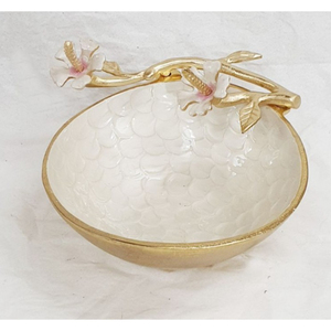 Deluxe Quality Round Shape Food <b>Mixing</b> <b>Bowl</b> with Designer Stand White Powder Coated <b>Metal</b> Soup <b>Bowl</b> for Wedding Events - Product Image 4