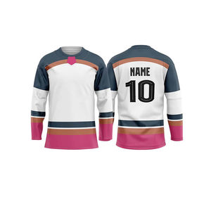 Maillots de hockey sur glace personnalisés professionnels en gros avec logo sublimé, maillots respirants fabriqués au Pakistan, respirants, OEM - Product Image 4