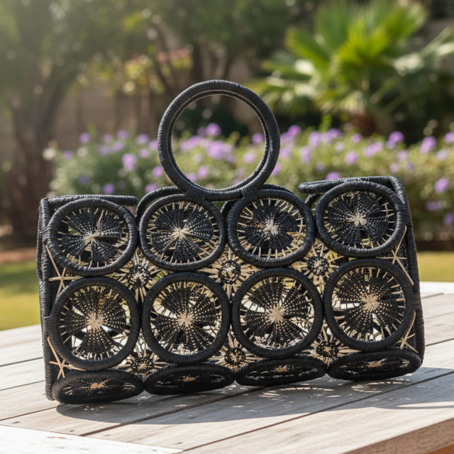 AIKO Luxury Fashion Trendy Vintage MG Beautiful Macrame Raffia Vegetal Fiber Tote Bag Model 3 Women Colorful Cute