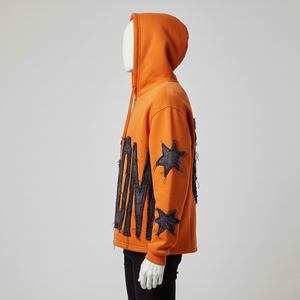 Distress bordado personalizado Sudadera con capucha fabricante de algodón de peso pesado sudaderas con capucha francés Terry sudaderas con capucha desgastadas - Product Image 2