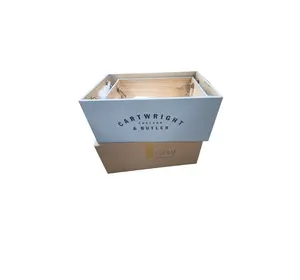 高品质木制板条箱带盖，用于功能性和时尚的存储解决方案木制工艺箱包装复古