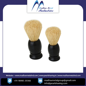 Nuevo cepillo de pelo de jabalí de afeitar de cerdas suaves de supertejón con mango de Metal de alta calidad - Product Image 3