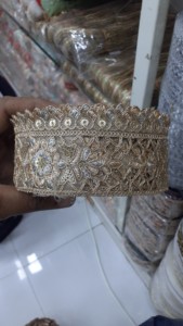 Cintas bordados y encajes en varios diseños para vestidos de novia, cintas personalizadas en 6 colores brillantes - Product Image 4