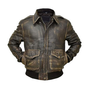 Chaqueta Bomber de Cuero Clásica, Cálida y Cómoda para Uso Diario, Chaqueta Bomber de Cuero, Estilo Moderno e Informal - Product Image 2