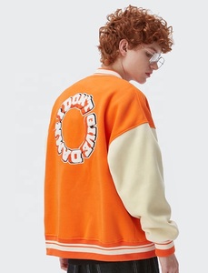 Fabricantes de ropa personalizada PU cuero manga Streetwear Letterman Varsity chaqueta para los hombres - Product Image 3