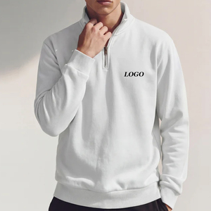 Sudadera de Manga Larga para Hombre con Cuello Alto y Cierre de Cremallera, Tejido de Algodón/Poliéster para un Ajuste Relajado, con Servicio OEM al por Mayor - Product Image 1