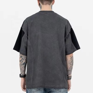 เสื้อยืดสตรีทแวร์แบบกำหนดเองสำหรับผู้ชาย 200gsm 250gsm 260gsm 280gsm 300gsm เสื้อผ้าพิมพ์ลายสกรีน เสื้อยืดเปล่า - Product Image 5