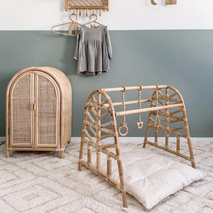 Gymnases de jeu en rotin pour bébé nouveau-né avec jouets et tapis de sol tapis de babygym personnalisés pour les nourrissons - Product Image 4